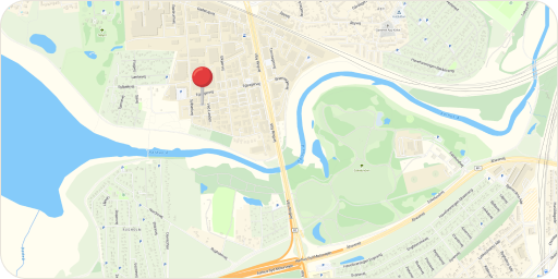 Kort over vores adresse